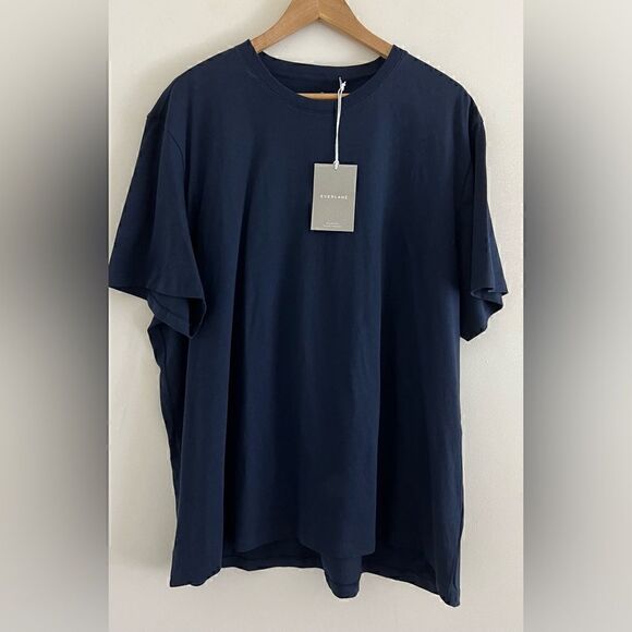 NWT Everlane The Organic Cotton Crew Uniform T-Shirt in Navy Size XXL - Picture 2 of 11